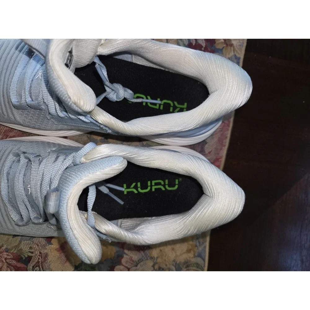 Kuru Womens Atom 2 Mist Blue Bright White Running Walking Sneakers Size 7.5 M